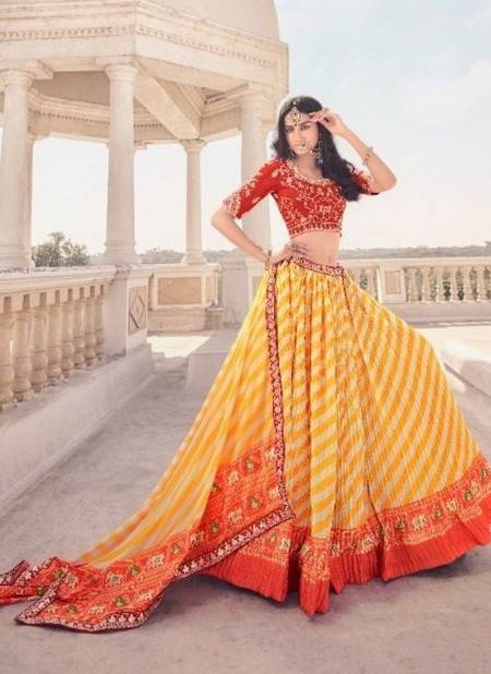 Multi KAVIRA MAAYA 1 Heavy Wedding Wear Printed Stylish Lahenga Choli Collection 107